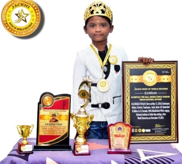 BLINDFOLD TWO BALL DRIBBLE WHILE SINGING INDIAN NATIONAL ANTHEM