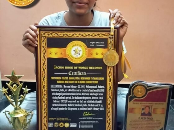 FIRST PERSON  CREATED  RANGOLI WITH A WORD NANDRI TO THANK CORONA WARRIORS WHO FOUGHT FOR US DURING PANDEMIC PERIOD