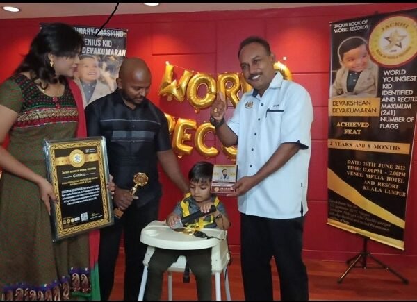 WORLD YOUNGEST KID IDENTIFIED AND RECITED MAXIMUM NUMBER OF FLAGS