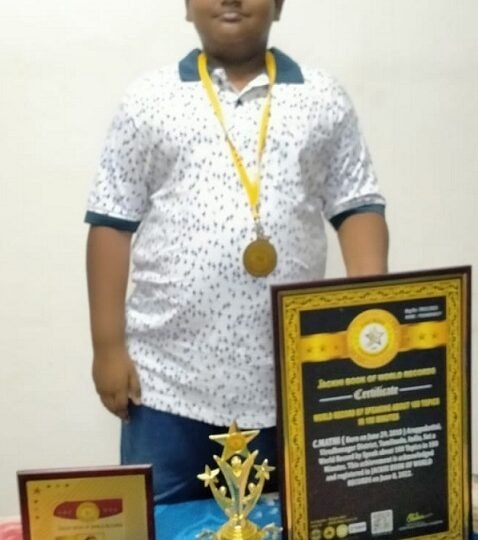 WORLD RECORD BY SPEAKING ABOUT 100 TOPICS IN 100 MINUTES