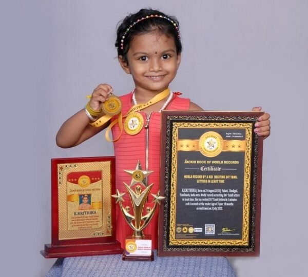 WORLD RECORD BY A KID  RECITING 247 TAMIL LETTERS IN LEAST TIME