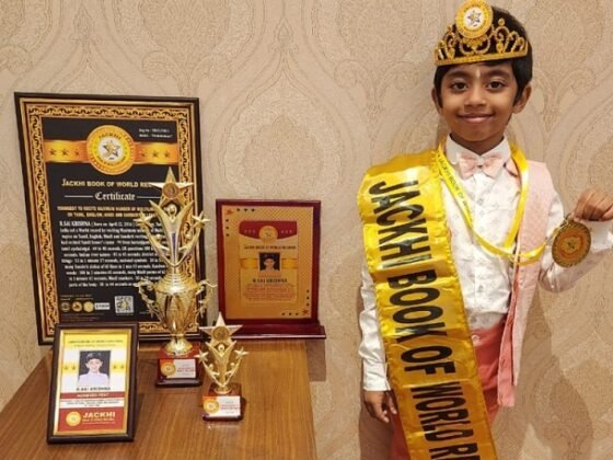 YOUNGEST TO RECITE MAXIMUM NUMBER OF MULTILINGUAL TOPICS ON TAMIL, ENGLISH, HINDI AND SANSKRIT IN LEAST TIME