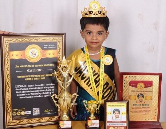 YOUNGEST KID TO IDENTIFY AND RECITE MAXIMUM NUMBER OF COUNTRY FLAGS