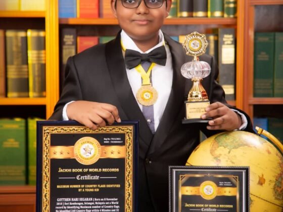 MAXIMUM NUMBER OF COUNTRY FLAGS IDENTIFIED BY A YOUNG KID