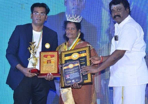 WORLD RECORD IN  CREATING COVID AWARENESS THROUGH KOLAM