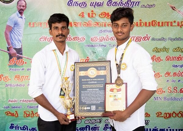WORLD RECORD ON RELENTLESS ROTATION OF THE MARTIAL ART WEAPON SURULVAAL FOR 34 HOURS