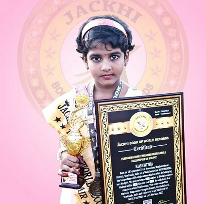 PERFORMING BHARATHANATYAM MUDRAS WHILE HULAHOOPING ON MUD POT