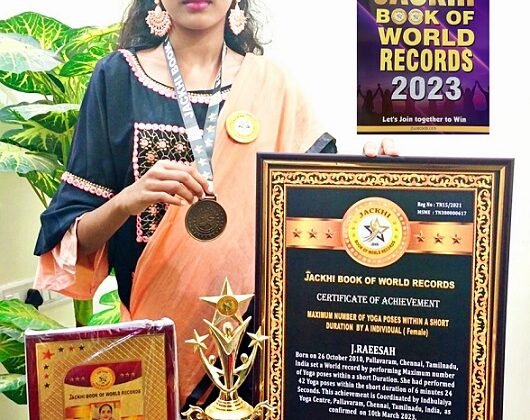 MAXIMUM NUMBER OF YOGA POSES WITHIN A SHORT DURATION  BY A INDIVIDUAL ( Female)