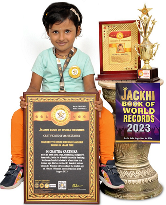 YOUNGEST TO RECITE MAXIMUM SANSKRIT SLOKAS IN LEAST TIME