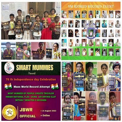 MOST PEOPLE CREATED TRICOLOR INDIAN NATIONAL FLAG USING AIR DRYING CLAY WITHIN 7 MINUTES 6 SECONDS