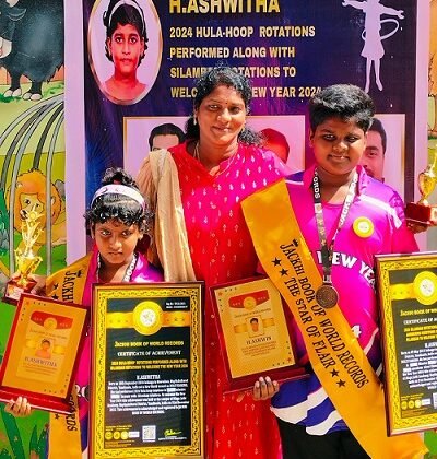 2024 HULA-HOOP  ROTATIONS PERFORMED ALONG WITH SILAMBAM ROTATIONS TO WELCOME THE NEW YEAR 2024