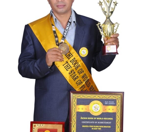 CREATED A FOUR FOLDING PAPER MINIATURE IN LEAST TIME