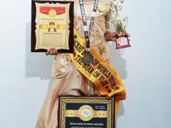 SIBLINGS MADE A GIANT RANGOLI TO EMPHASIZE EVERYONE SHOULD VOTE