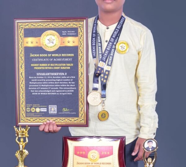 HIGHEST NUMBER OF MULTIPLICATION TABLES PRESENTED WITHIN A SHORT DURATION