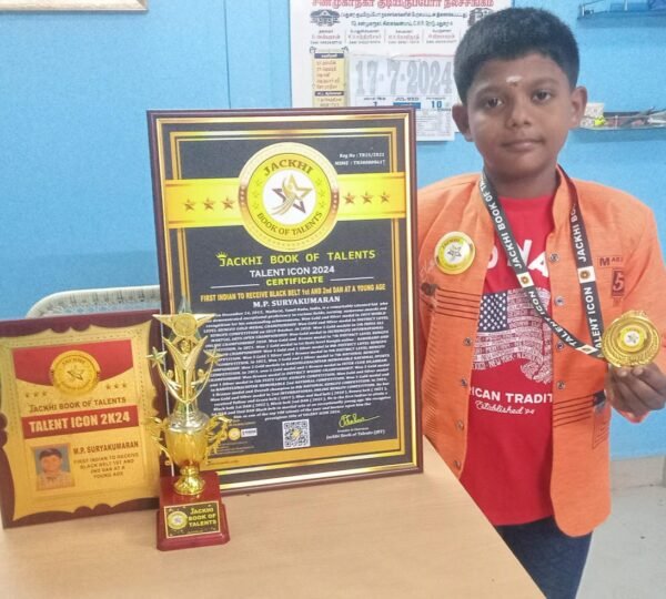 FIRST INDIAN TO RECEIVE BLACK BELT 1st AND 2nd DAN AT A YOUNG AGE