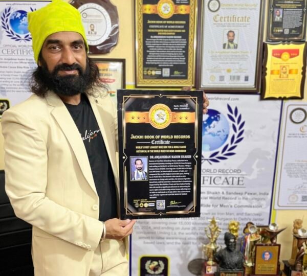 WORLD’S FIRST LONGEST BIKE RIDE FOR A NOBLE CAUSE HISTORICAL IN THE WORLD RIDE FOR MENS COMMISSION