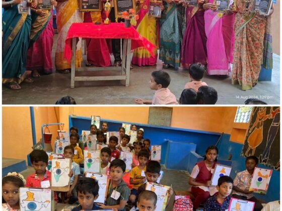 FASTEST CREATION OF TRICOLOR MAP OF INDIA BY A GROUP