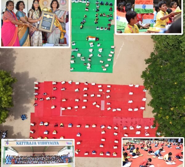 MOST PARTICIPANTS CREATED A NATIONAL FLAG USING SPONGE IMPRESSIONS TO COMMEMORATE INDIA’S 78TH INDEPENDENCE DAY