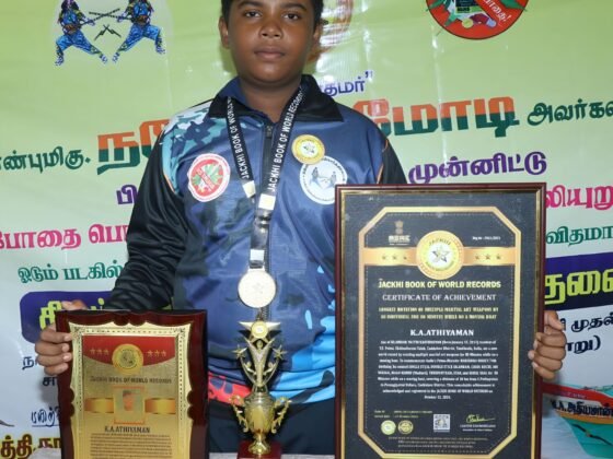 LONGEST ROTATION OF MULTIPLE MARTIAL ART WEAPONS BY AN INDIVIDUAL FOR 80 MINUTES WHILE ON A MOVING BOAT