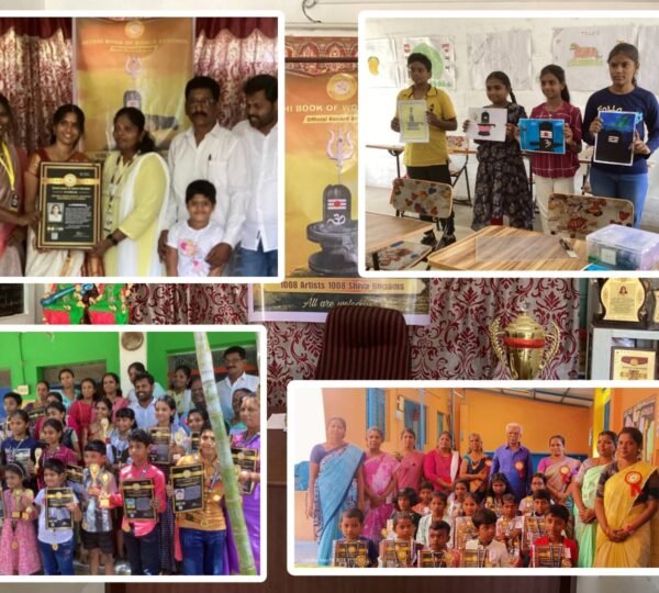 1008 SHIVA LINGAM DRAWN BY 1008 ARTISTS SIMULTANEOUSLY IN 12 CENTRES