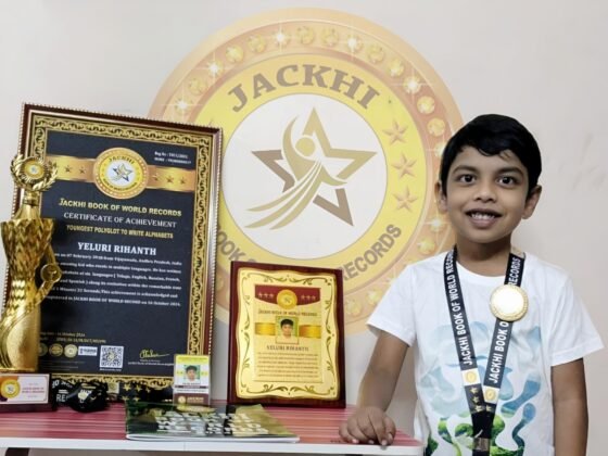 YOUNGEST POLYGLOT TO WRITE ALPHABETS