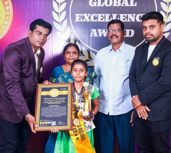 MAXIMUM THIRUKKURAL VERSES WRITTEN FROM MEMORY WITHOUT VISUAL AID